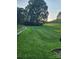 Scenic property with a winding driveway, mature trees, and a well-manicured lawn at sunset at 423 Tot Dellinger Rd, Cherryville, NC 28021