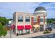 Attractive commercial building featuring unique architectural details in a retail setting at 6006 Casswell Cir, Matthews, NC 28104