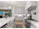 Bright kitchen with a large island, modern appliances, white cabinets, and under cabinet lighting at 6242 Creola Rd, Charlotte, NC 28270