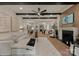 Spacious living room showcasing modern decor, seamlessly connected to the kitchen and dining areas for easy entertaining at 6242 Creola Rd, Charlotte, NC 28270