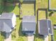 An aerial view of the home, backyard, neighborhood, and nearby amenities at 6945 Agava Ln, Charlotte, NC 28215