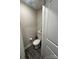 Efficient toilet room featuring gray walls, wood-look floors, and bright white fixtures at 1017 W C St, Kannapolis, NC 28081