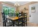 Charming dining area with table set for six and views of the outdoors at 135 Burton Hills Cir, Gastonia, NC 28054