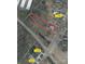 Aerial view of property with outlined lot, showcasing proximity to neighborhood and street at 1419 Richland Dr, Charlotte, NC 28205