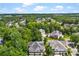Community aerial view with green trees and multiple homes showcasing neighborhood charm at 15209 Loire Valley St, Charlotte, NC 28277
