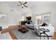 Open-concept living room seamlessly connects to the kitchen and dining area, perfect for modern living at 15209 Loire Valley St, Charlotte, NC 28277