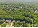 Lush neighborhood, featuring mature trees, varied rooftops, and the verdant landscape enhancing the community appeal at 212 Foxfield Ln, Matthews, NC 28105