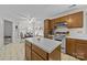 Cozy kitchen area featuring an island and views of a breakfast nook at 212 Foxfield Ln, Matthews, NC 28105