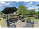 Outdoor deck featuring a dining area, grill, and fire pit, perfect for entertaining at 2240 Arbor Vista Dr, Charlotte, NC 28262