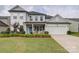Charming two-story home with a manicured lawn, a blue front door, and an attached two-car garage at 3009 Palm Dr, Fort Mill, SC 29715
