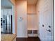 Hallway mudroom area with built-in storage near the kitchen area at 3009 Palm Dr, Fort Mill, SC 29715