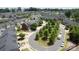 An aerial view showcases a well-planned neighborhood with lush greenery and neatly arranged homes at 3537 Hornets Nest Way # 206, Charlotte, NC 28208