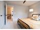 Bedroom featuring a full-sized bed with entry to the upstairs hallway at 3537 Hornets Nest Way # 206, Charlotte, NC 28208