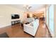 Open concept living room connects to kitchen and dining, featuring hardwood floors at 408 Presidio Dr, Rock Hill, SC 29732