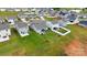 Aerial view of the neighborhood showcasing well-maintained lawns and outdoor spaces at 410 Apex Cir, Shelby, NC 28152