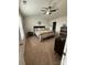 This cozy bedroom features a ceiling fan and lots of natural light at 410 Apex Cir, Shelby, NC 28152