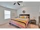 Light-filled main bedroom with ceiling fan at 410 Apex Cir, Shelby, NC 28152