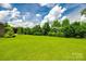 Expansive backyard with lush green lawn and manicured landscaping, offering ample space for outdoor activities at 4220 Thames Cir, Fort Mill, SC 29715