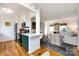 Spacious living area with open layout to the modern kitchen and comfortable seating, ideal for entertaining at 528 Wakefield Dr # A, Charlotte, NC 28209