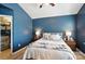 Comfortable bedroom with closet and matching nightstands for bedside lamps at 529 River Park Rd, Belmont, NC 28012