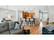 Modern kitchen featuring stainless steel appliances, breakfast bar seating, and plenty of cabinet space at 529 River Park Rd, Belmont, NC 28012
