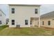 Newly sodded backyard of a two-story home, showcasing a fresh outdoor space ready for landscaping at 1266 Langston Ln, Salisbury, NC 28144