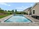 Beautiful in-ground pool with a patio, perfect for outdoor entertaining and relaxing in the backyard oasis at 163 Sassafras Rd, Mooresville, NC 28115