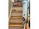 Carpetless stairs covered with debris and trash at 2056 Evergreen Dr, Newton, NC 28658