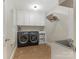 Well-equipped laundry room with washer, dryer, and ample storage space at 2141 Halford Pl, Charlotte, NC 28211