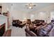 Comfortable living room with cozy furniture, fireplace, and neutral color scheme at 2620 Yarrow Rd, Charlotte, NC 28213