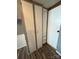 Hallway with beautiful wood-look flooring and built in closet and drawers at 333 Mount View Ln # 266 B, New London, NC 28127