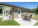 Backyard patio with outdoor seating, neutral siding, providing an ideal space for relaxing and outdoor dining at 360 Sexton St, Kannapolis, NC 28081