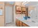 Bathroom featuring double sink vanity and cabinet storage at 103 Prestwick Ct, Salisbury, NC 28146