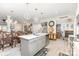 Open-concept kitchen featuring a spacious island and stainless steel appliances at 1117 Laurel Woods Dr, Gastonia, NC 28052