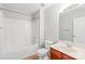 Functional bathroom featuring a shower-tub combination, vanity with cabinet, and a commode at 12452 Stratfield Place Cir, Pineville, NC 28134