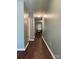 Hallway featuring beautiful dark wood flooring at 1916 Country Way, Hickory, NC 28601