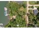 A beautiful aerial view of the waterfront and surrounding community at 200 Southwood Park Rd, Mooresville, NC 28117
