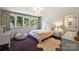 Bright bedroom features large windows, plush rug, and a comfortable beanbag chair at 2011 Fromby Ct, Charlotte, NC 28211
