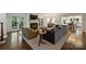 Spacious living room with a fireplace, hardwood floors, and comfortable seating at 2011 Fromby Ct, Charlotte, NC 28211