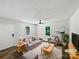 Bright living room featuring a comfortable sofa, stylish furnishings, and large windows for natural light at 232 Branchwood Cir, Kings Mountain, NC 28086