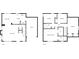 Detailed floor plan showcasing the layout of the home's first and second floors at 745 Erin Brook Ct, York, SC 29745