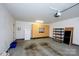 The garage has plenty of storage and some shelving at 8538 Highland Glen Dr, Charlotte, NC 28269