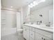 Bright bathroom with neutral tones, a tub and shower combo, and a dual sink vanity at 1008 Millbridge Pkwy, Waxhaw, NC 28173