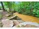 Scenic view of a natural stream flowing through the wooded property at 1042 Heather Glen Dr, Matthews, NC 28104