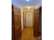 Inviting entryway with wood flooring, closet, and white front door at 110 Kimberly Ln, Kings Mountain, NC 28086
