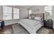 Inviting bedroom featuring soft, neutral tones, a comfortable bed, and ample natural light from the large windows at 122 Wesser St # 14, Davidson, NC 28036