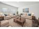 A bright living room showcasing a beautiful rug, neutral furniture, and abundant natural light at 125 Fosters Glen Pl, Mooresville, NC 28115