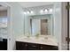 Bathroom showcasing a double sink vanity with a large mirror at 131 Cherry Bark Dr, Mooresville, NC 28117
