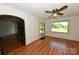 Comfortable living room with backyard view and fireplace, perfect for relaxation and entertainment at 157 Blackberry Ln, Taylorsville, NC 28681