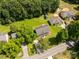 Aerial view of the home showing mature trees and private setting at 1675 Old Lynwood Cir, Lancaster, SC 29720